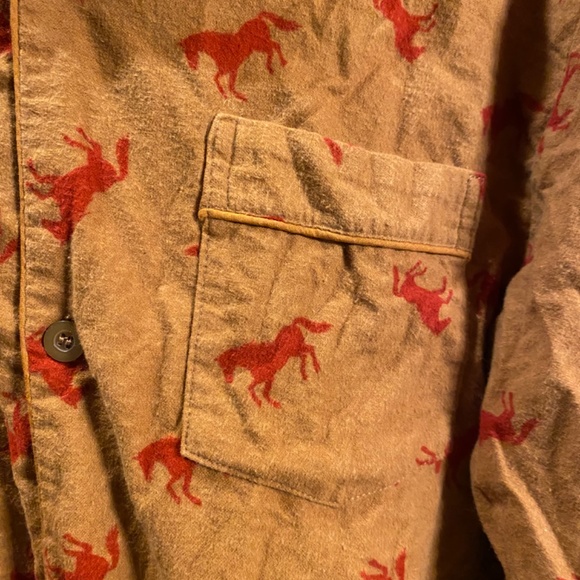Men’s flannel horse themed pjs set - Picture 4 of 15